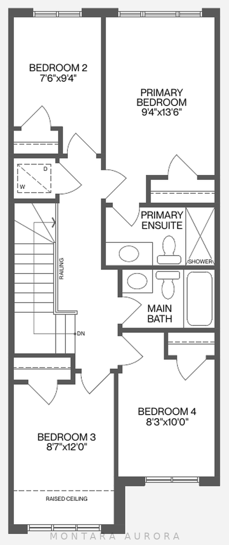 Optional upper floor with 4 bedrooms